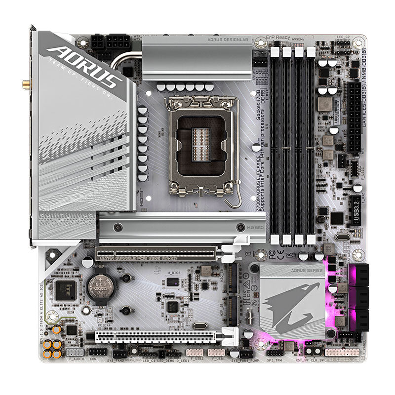 MOTHERBOARD GIGABYTE Z790M AORUS ELITE AX ICE, CHIPSET INTEL Z790, LGA1700, MATX