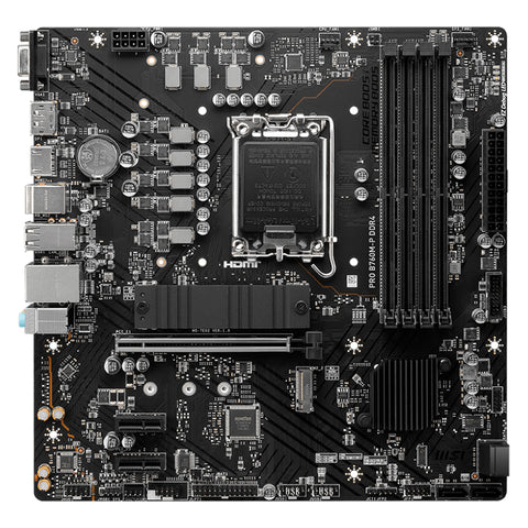 MSI PRO B760M-P DDR4 placa madre vista principal oficial