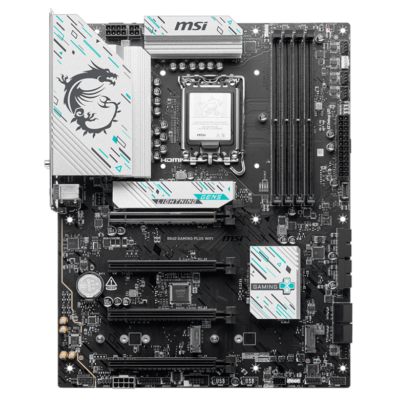 PLACA BASE ATX MSI B860 GAMING PLUS WIFI CON CHIPSET INTEL B860 LGA 1851 HDMI DP IDEAL PARA GAMERS Y CONECTIVIDAD AVANZADA