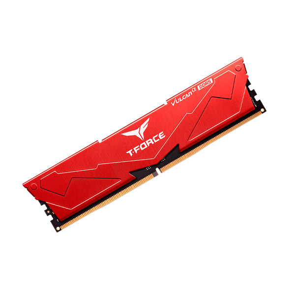 T‑FORCE VULCAN Α 16 GB DDR5‑5600 MHZ (FLARD516G5600HC40B01) — UDIMM 288‑PINES, CL40‑40‑40‑84, 1.2 V, DISIPADOR ROJO, DDR5 OVERCLOCKING