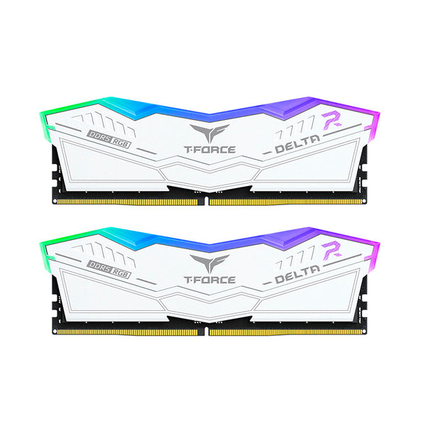 TEAMGROUP T‑FORCE DELTA RGB DDR5‑6000 32 GB (2×16 GB, CL38‑38‑38‑78, 1.25 V) — ILUMINACIÓN RGB 120°, XMP 3.0