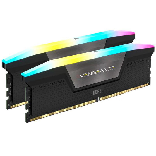 VENGEANCE® RGB 64GB (2X32GB) DDR5 DRAM 6000MT/S CL30 MEMORY KIT — BLACK - CMH64GX5M2B6000C30
