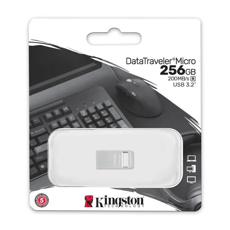 Memoria Flash Kingston Datatraveler Micro Unidad Flash Usb Ultrapequeño Con Metal Premium. - SMART BUSINESS