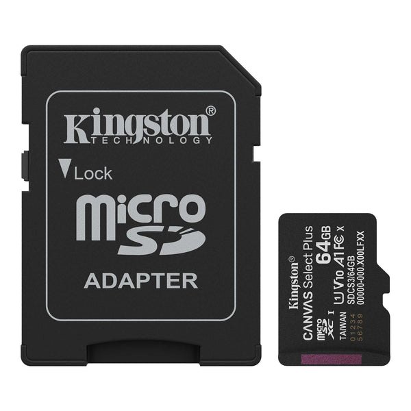 MEMORIA FLASH KINGSTON SDCS3/64GB, 64GB MICROSDXC UHS - I CLASE 10, CON ADAPTADOR SDCS3/64GB - SMART BUSINESS