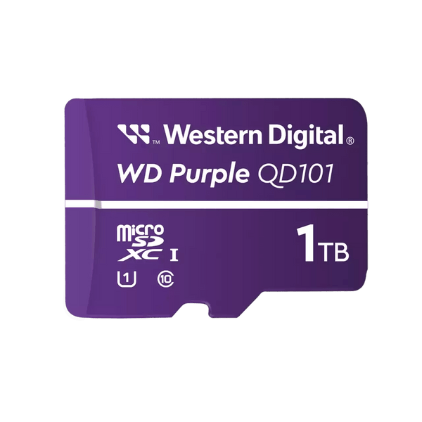 MEMORIA FLASH MICROSD WD PURPLE SC QD101, 1TB, TIPO: MICROSDXC, SDA 6.0 WDD100T1P0C - SMART BUSINESS