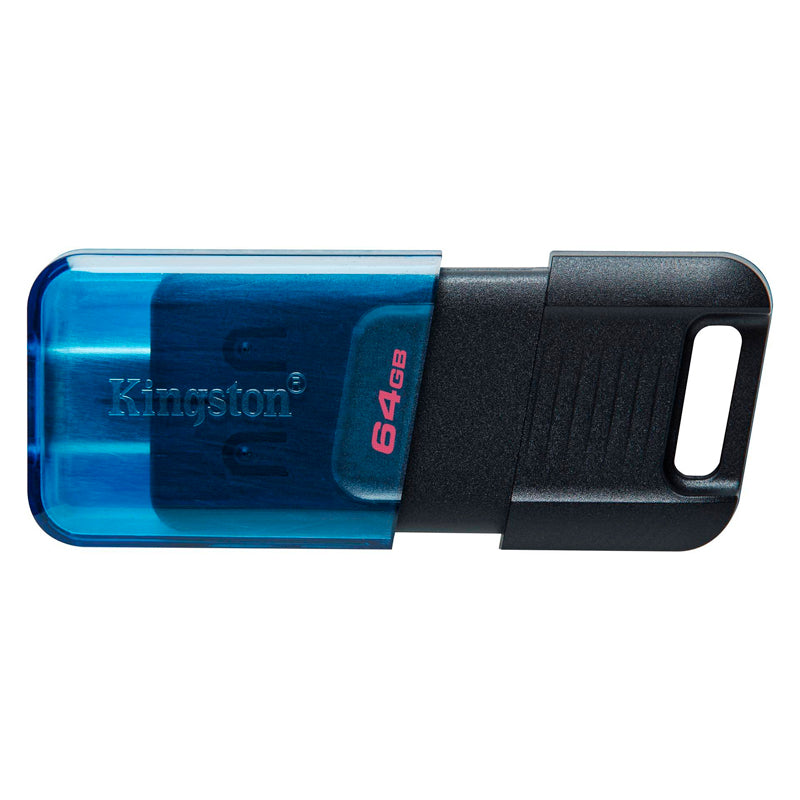 MEMORIA FLASH USB KINGSTON DATATRAVELER 80 M, 64GB, USB-C 3.2 GEN 1, COLOR AZUL - SMART BUSINESS