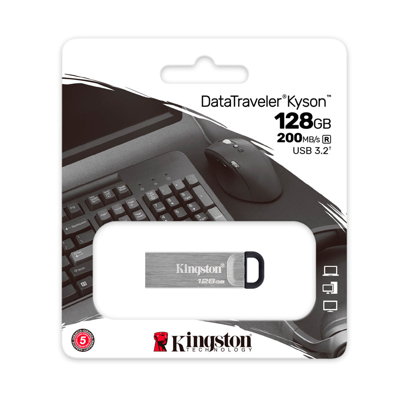 MEMORIA FLASH USB KINGSTON DATATRAVELER KYSON, 128GB, USB 3.2 - SMART BUSINESS