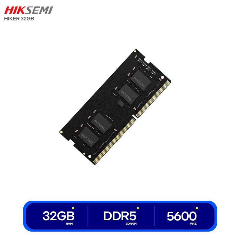 MEMORIA HIKSEMI HIKER DDR5 - 5600 SO - DIMM 32 GB (262 PINES) – ALTO RENDIMIENTO PARA LAPTOPS Y COMPACTOS, LATENCIA CL46, NEGRO ELEGANTE HSC532S56Z1_32G - SMART BUSINESS