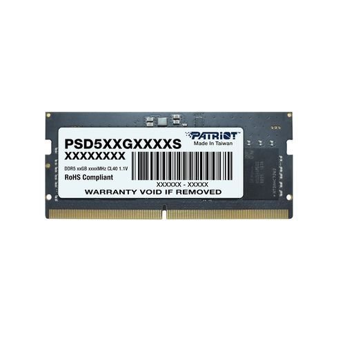 MEMORIA P/NOTEBOOK DDR5 16GB/4800 CL40 SODIMM PATRIOT PSD516G480081S - SMART BUSINESS