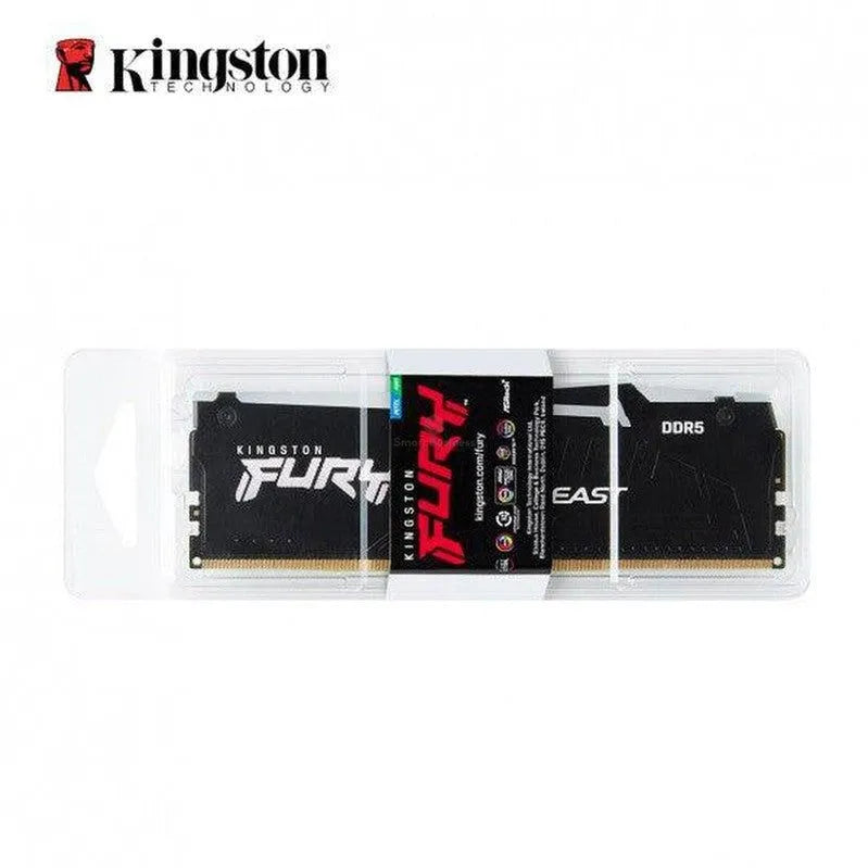 Memoria Ram Kingston Ddr5 32Gb, Frecuencia 5200 Mhz, Fury Beast, Rgb, Negro, Para Pc De Escritorio (Kf552C40Bba-32) - SMART BUSINESS