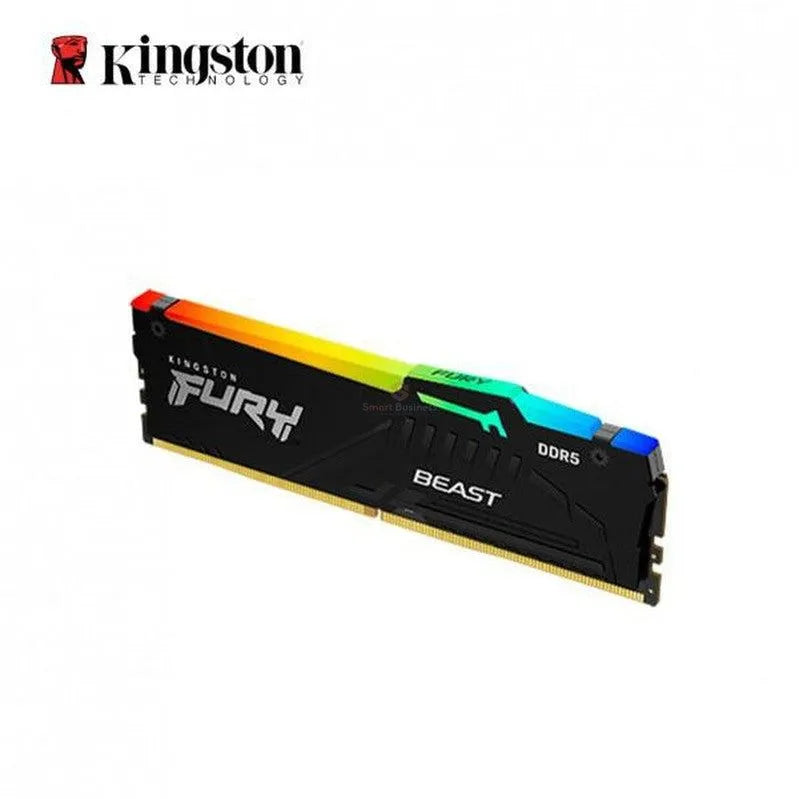 Memoria Ram Kingston Ddr5 32Gb, Frecuencia 5200 Mhz, Fury Beast, Rgb, Negro, Para Pc De Escritorio (Kf552C40Bba-32) - SMART BUSINESS