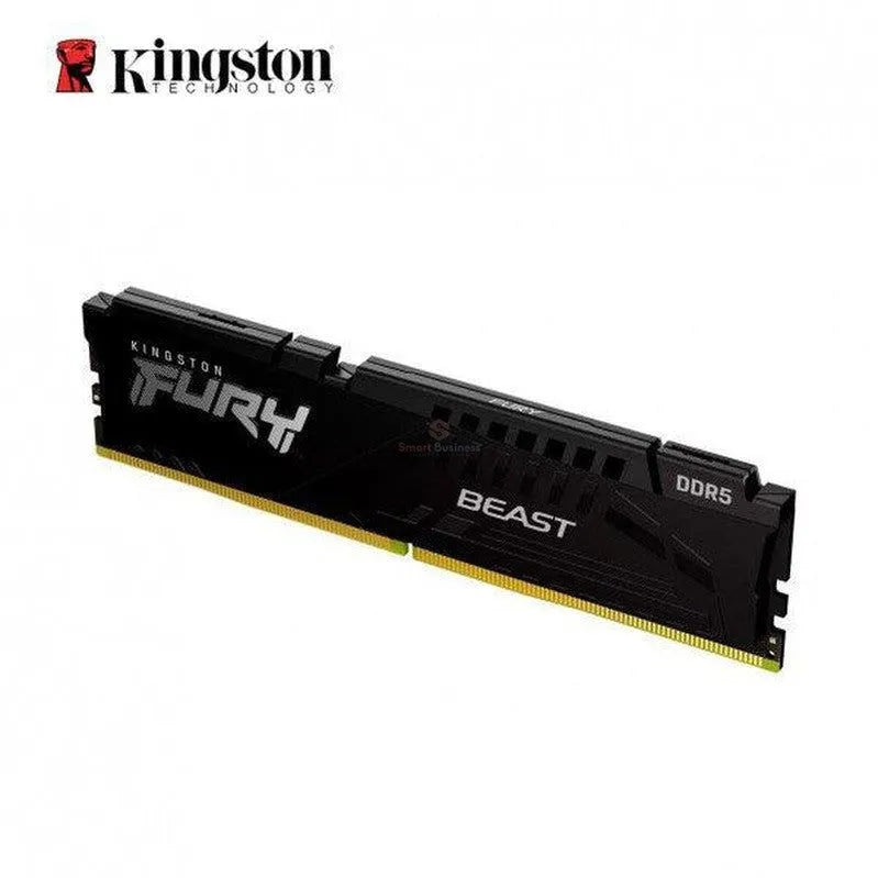Memoria Ram Kingston Ddr5 8Gb, Frecuencia 5200 Mhz, Fury Beast Negro, Para Computadora De Escritorio (Kf552C40Bb-8) - SMART BUSINESS