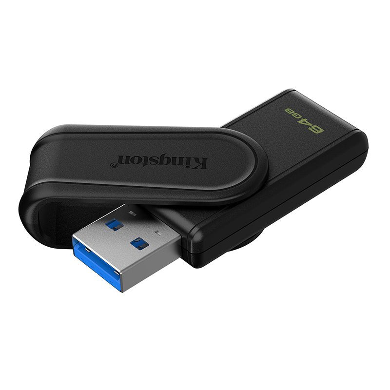 MEMORIA USB KINGSTON 64GB DTXS/64GB DATATRAVELER EXODIA S, USB 3.2 GEN 1, ALTA VELOCIDAD, TAPA PROTECTORA, COLOR NEGRO, IDEAL PARA USO DIARIO Y BACKUP DTXS/64GB - SMART BUSINESS