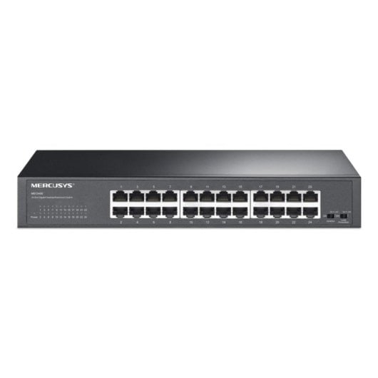 MERCUSYS MS124GS switch Gigabit de 24 puertos para escritorio o rack, vista frontal