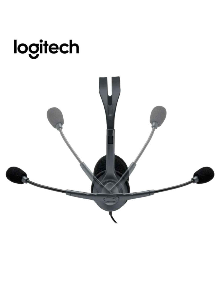 MIC/HEADPH LOGITECH AURICULAR H - 111, CON MICROFONO, CONEXION A CABLE, CONTROL DE VOLUMEN, ALMOHADILLAS SUAVES, COLOR PLATA (981 - 000612) 981-000612 - SMART BUSINESS