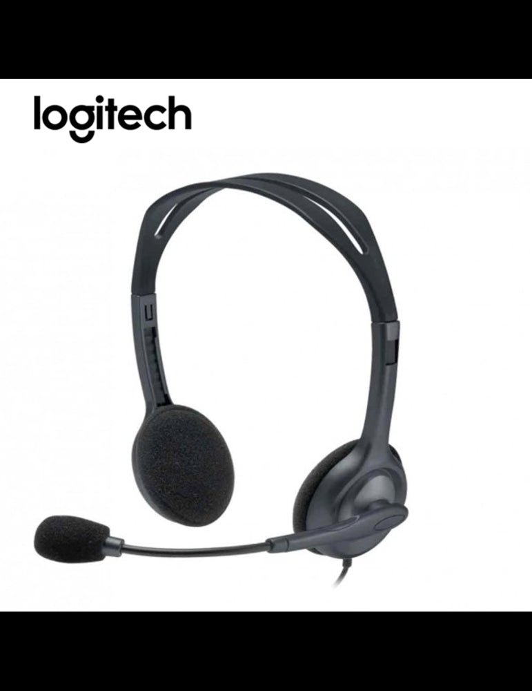 MIC/HEADPH LOGITECH AURICULAR H - 111, CON MICROFONO, CONEXION A CABLE, CONTROL DE VOLUMEN, ALMOHADILLAS SUAVES, COLOR PLATA (981 - 000612) 981-000612 - SMART BUSINESS