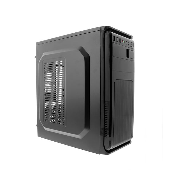 CHASIS ATX XTECH XTQ-209 – TORRE MEDIANA NEGRA CON FUENTE 600W, USB 2.0, SOPORTA HASTA 3 VENTILADORES, COMPATIBLE ATX/MICRO-ATX