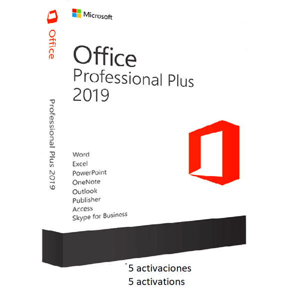 Licencia Microsoft Office 2019 Professional Plus - 5 PC - Español de Microsoft | first_variant_option_1 — Envío inmediato