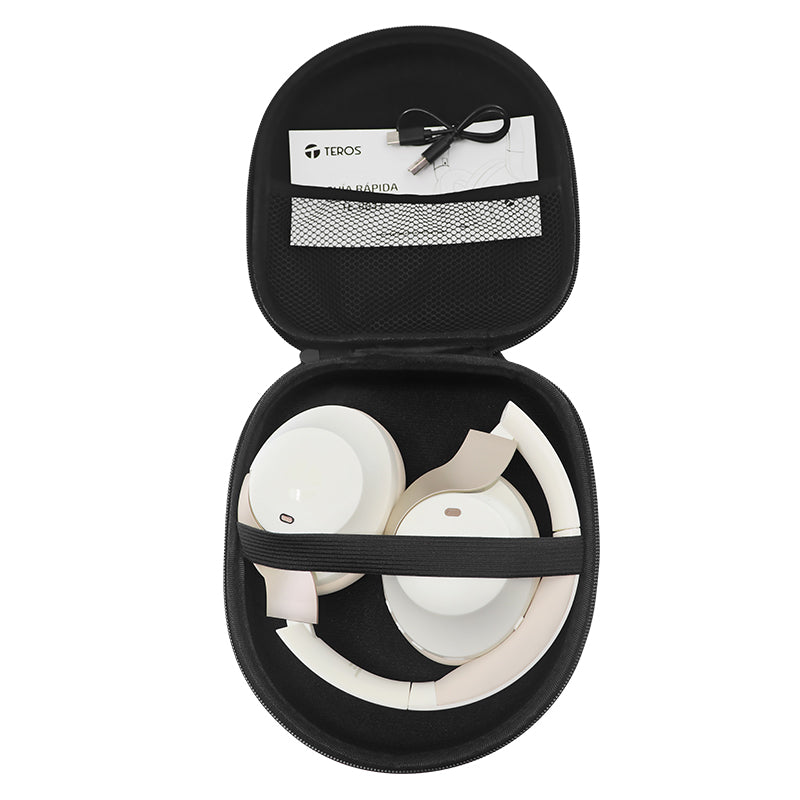 AUDÍFONO INALÁMBRICO ANC TEROS TE-8033N (HEADSET), NEGRO