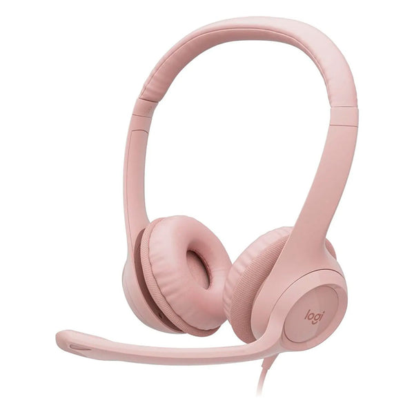 LOGITECH AUDÍFONOS CON MICRÓFONO H390, ALÁMBRICO, 1.9 METROS, USB, ROSA