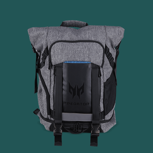 "MOCHILA ACER PREDATOR ROLLTOP PARA LAPTOP GAMING 15.6” CON COMPARTIMENTO ACOLCHADO, BOLSILLO INFERIOR, RESISTENTE AL CLIMA Y PANEL TRANSPIRABLE NP.BAG1A.290 - SMART BUSINESS