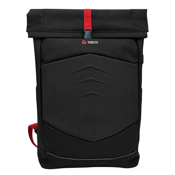 MOCHILA GAMER TEROS TE-IDS18588, POLIÉSTER, SOPORTA NOTEBOOKS DE HASTA 15.6", NEGRO + ROJO - SMART BUSINESS