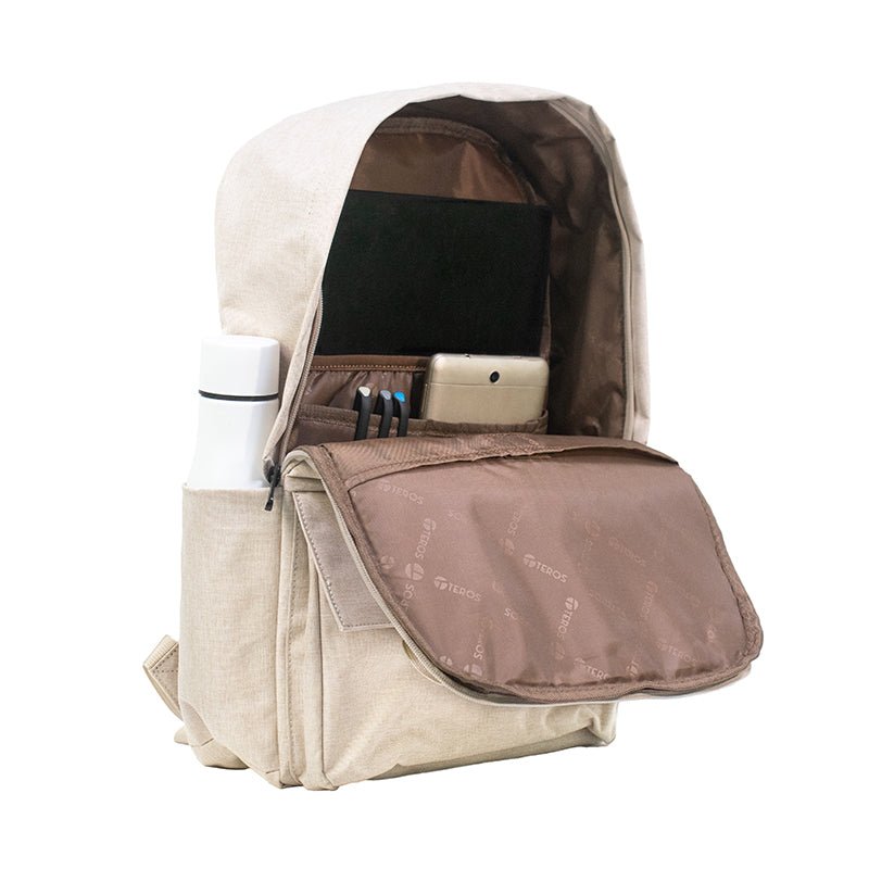 MOCHILA TEROS CITY II BEIGE TE - 9026BG PARA NOTEBOOKS DE HASTA 15.6" CON DISEÑO ERGONÓMICO Y MATERIAL RESISTENTE TE-9026BG - SMART BUSINESS