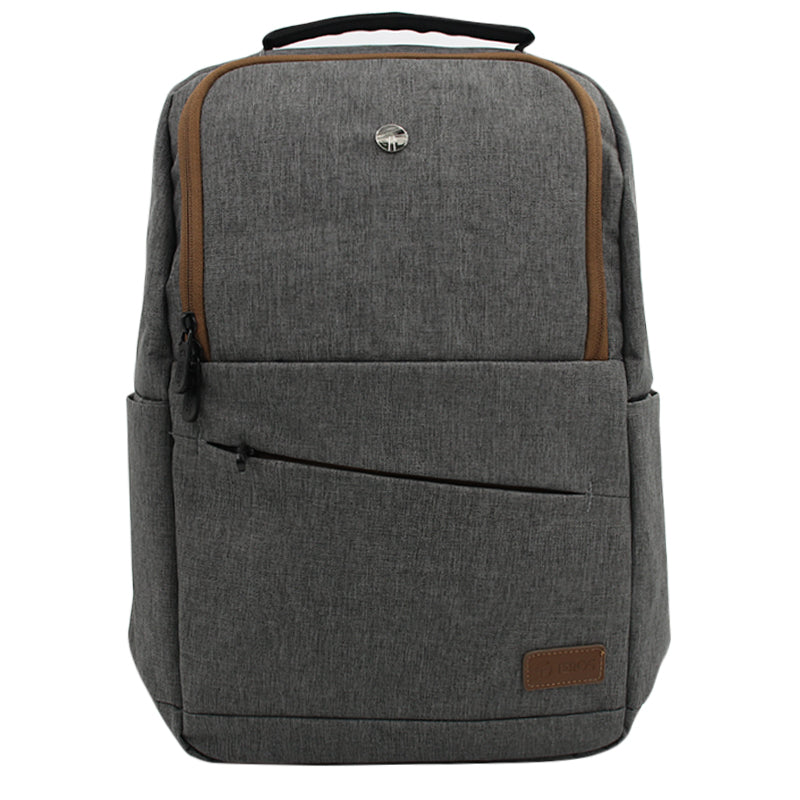 Mochila TEROS TE-ACS9023, poliéster, soporta notebooks de hasta 15.6", gris + marrón - SMART BUSINESS