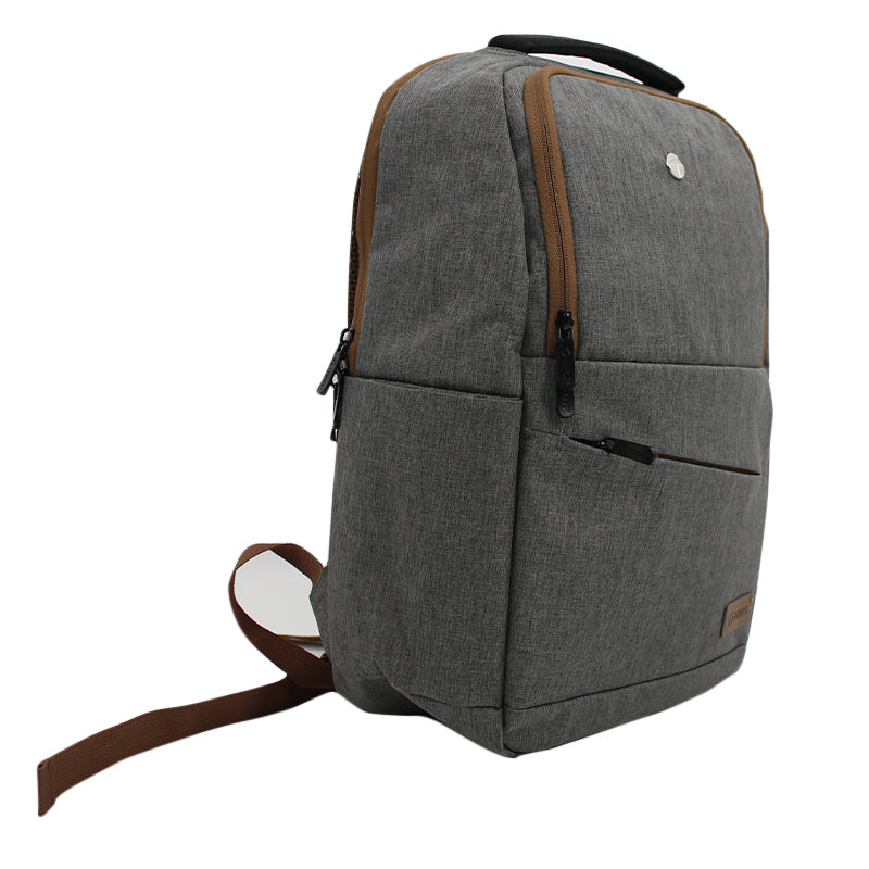 Mochila TEROS TE-ACS9023, poliéster, soporta notebooks de hasta 15.6", gris + marrón - SMART BUSINESS