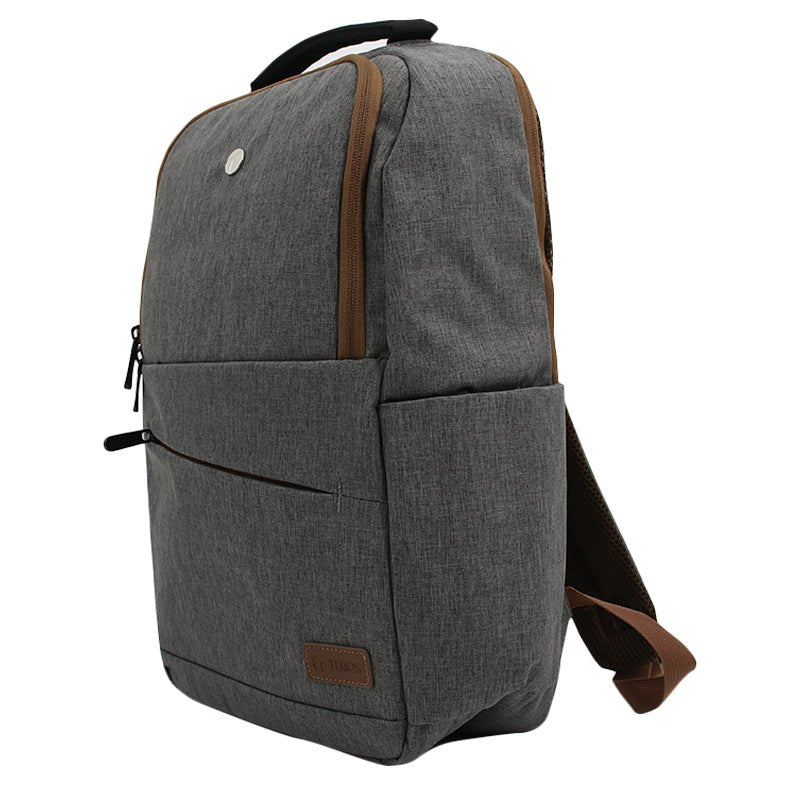 MOCHILA TEROS TE - ACS9023, POLIÉSTER, SOPORTA NOTEBOOKS DE HASTA 15.6", GRIS + MARRÓN TE-ACS9023 - SMART BUSINESS