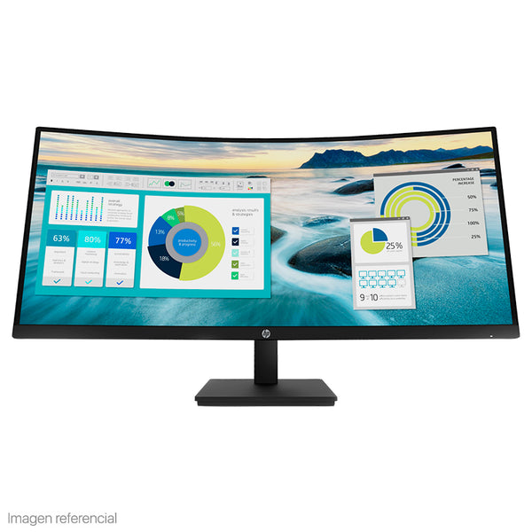 HP INC HP DISPLAY P34HC G4 CURVED 34" IPS-LED CON RESOLUCIÓN 3440 X 1440, ALTAVOCES INTEGRADOS, HUB USB Y AJUSTE DE ALTURA, ECOLÓGICO Y CERTIFICADO