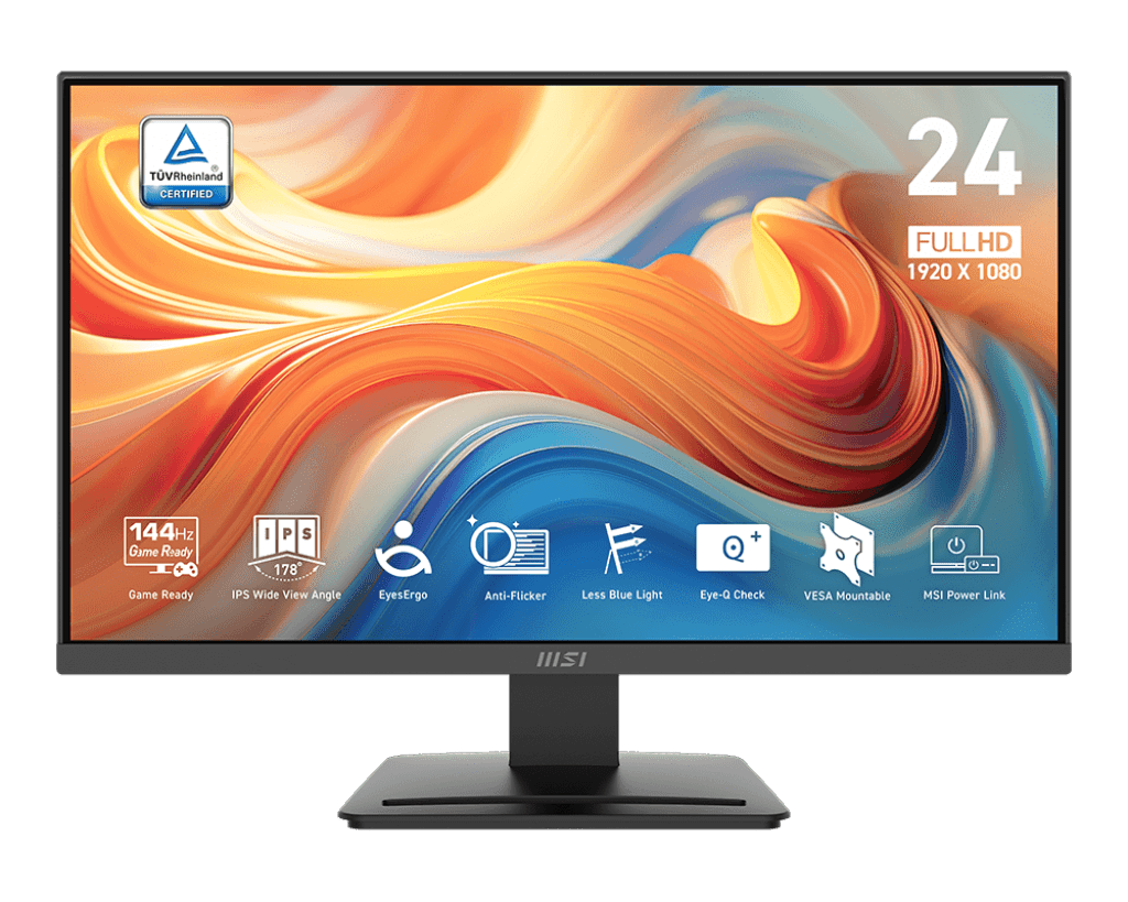 "MONITOR 24” FULL HD, 75HZ, DISEÑO PROFESIONAL, PANTALLA ANTIRREFLEJO PARA OFICINA Y TRABAJO MULTITAREA" PRO MP243L E14 - SMART BUSINESS