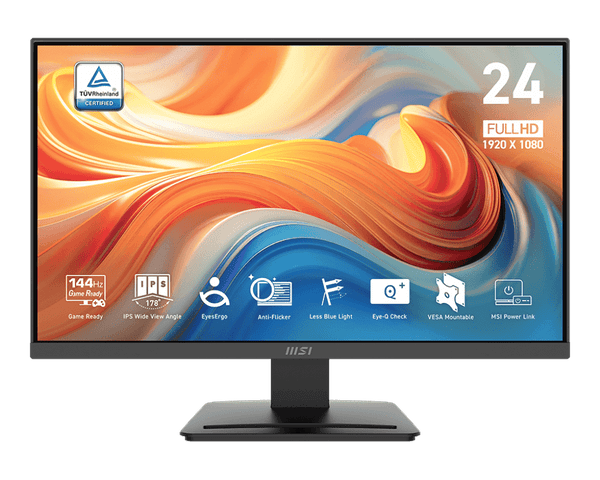 "MONITOR 24” FULL HD, 75HZ, DISEÑO PROFESIONAL, PANTALLA ANTIRREFLEJO PARA OFICINA Y TRABAJO MULTITAREA" PRO MP243L E14 - SMART BUSINESS