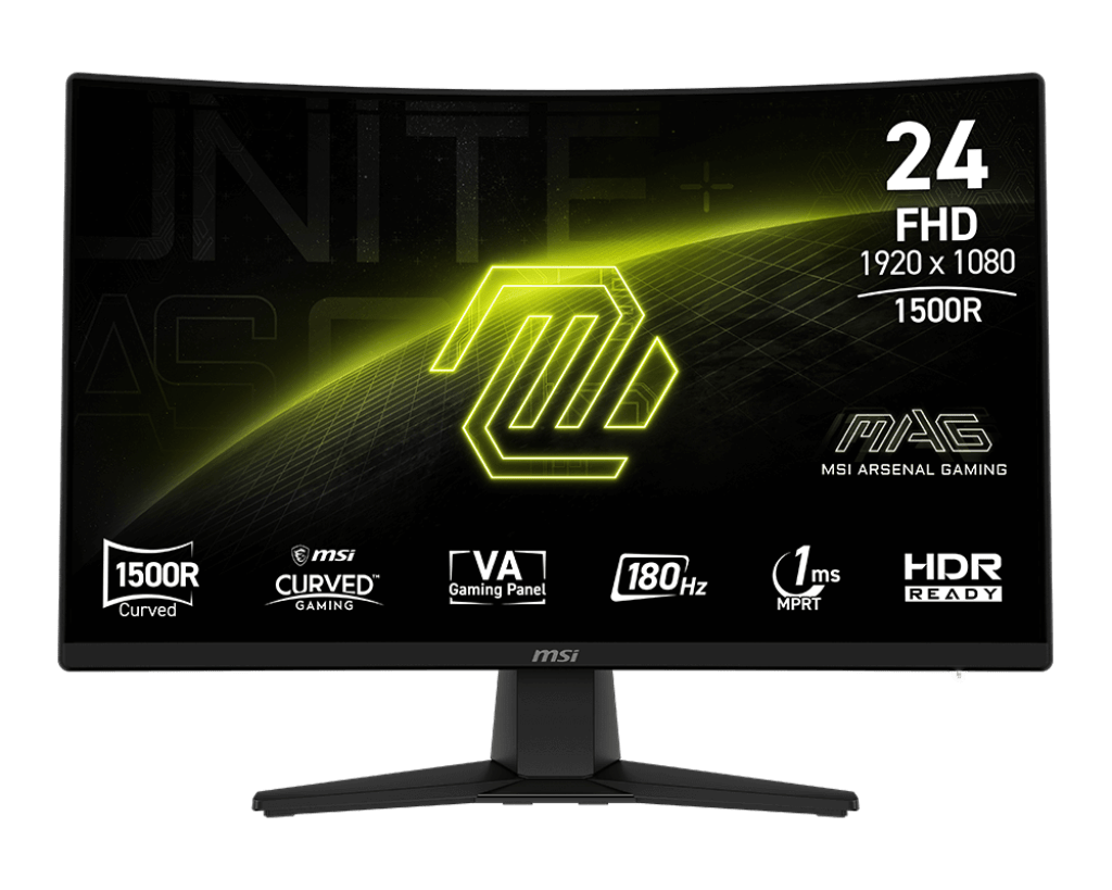 MONITOR 24 PULGADAS MSI MAG 242C FHD 180HZ 1MS CURVO GAMING PANTALLA LED HDMI DP ADAPTIVE SYNC MAG 242C - SMART BUSINESS