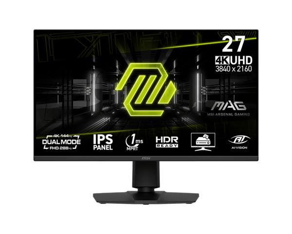 MONITOR GAMER MSI MAG 275UPD E14 27" IPS 4K UHD 144HZ / FHD 288HZ (DUAL MODE), 1MS, HDR MAG 275UPD E14 - SMART BUSINESS