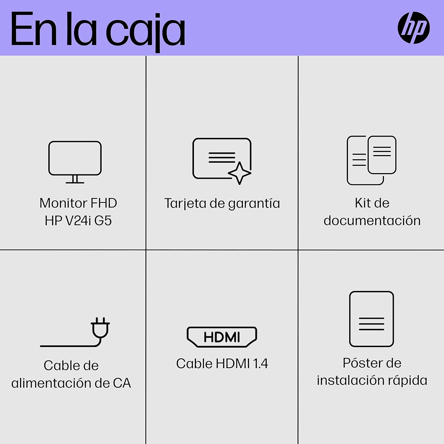 MONITOR HP V24I G5 FHD DE 23.8" 75HZ 65P58AA - SMART BUSINESS