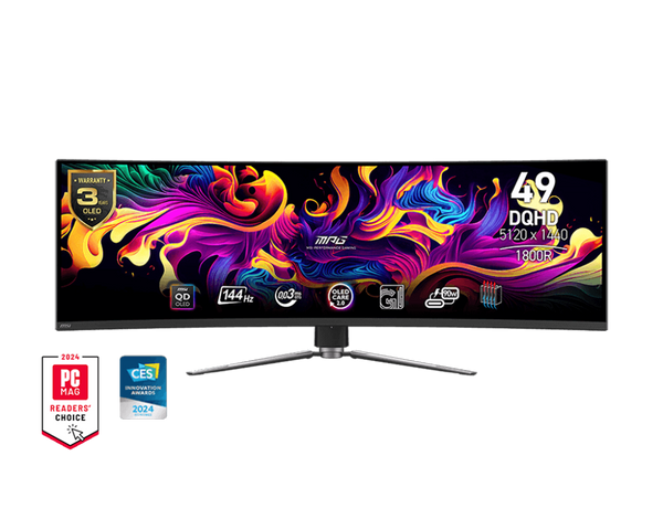 MONITOR LED MSI 49" MPG 491CQP 1440P 144 HZ CURVED QD-O ULTRAWIDE GAMING BLACK - SMART BUSINESS