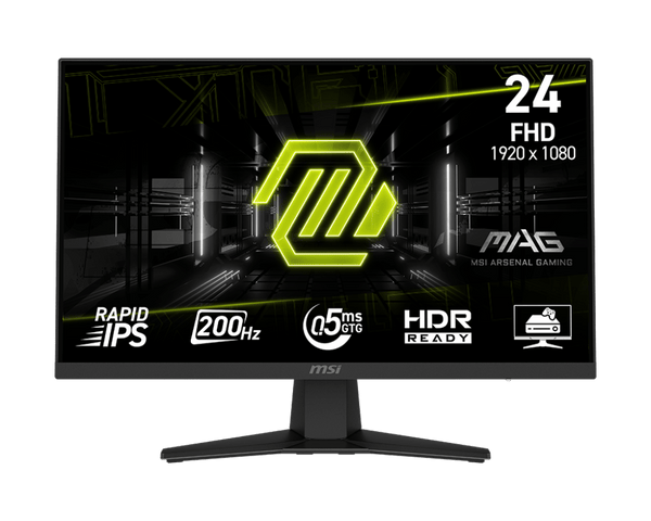 MONITOR MSI MAG 244F • 24" FULL HD • 165HZ • 1MS • PANEL IPS PARA COLORES PRECISO • FREESYNC • IDEAL PARA GAMING COMPETITIVO Y EXPERIENCIA VISUAL FLUIDA MAG-244F - SMART BUSINESS
