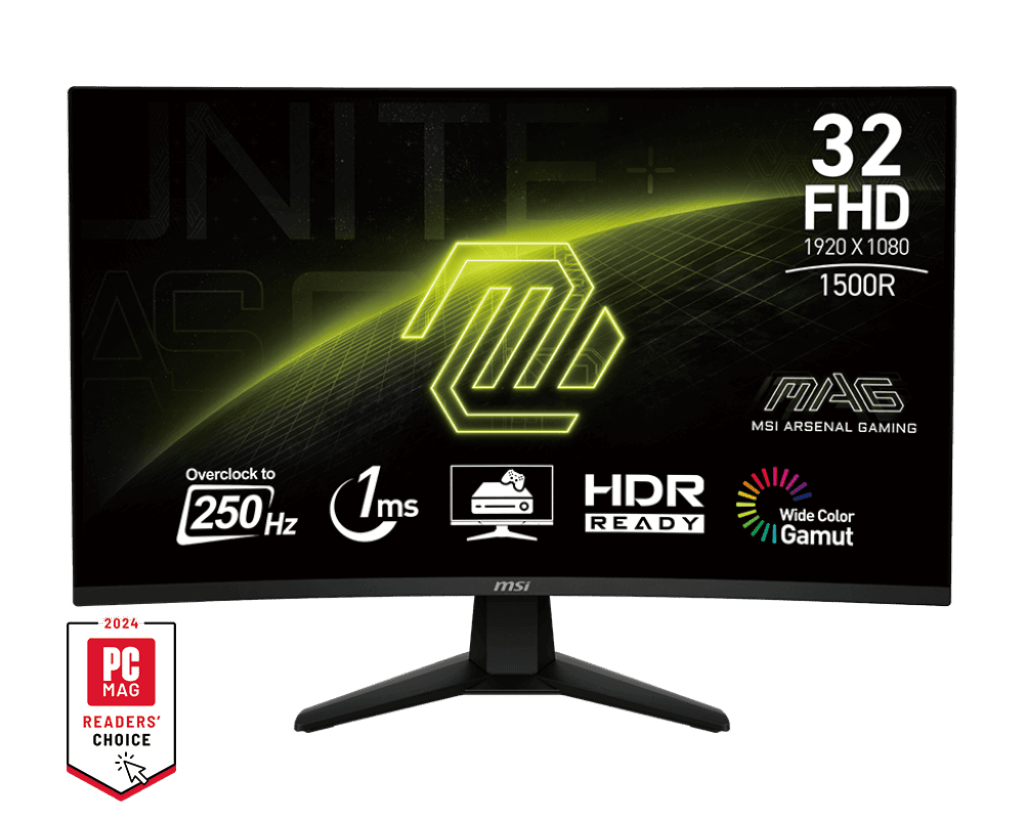 MONITOR MSI MAG 32C6X • 32" QHD CURVO • 165HZ • 1MS • PANEL VA CON COLORES VIVOS • FREESYNC • IDEAL PARA GAMING INMERSIVO Y EXPERIENCIA VISUAL FLUIDA MAG-32C6X - SMART BUSINESS