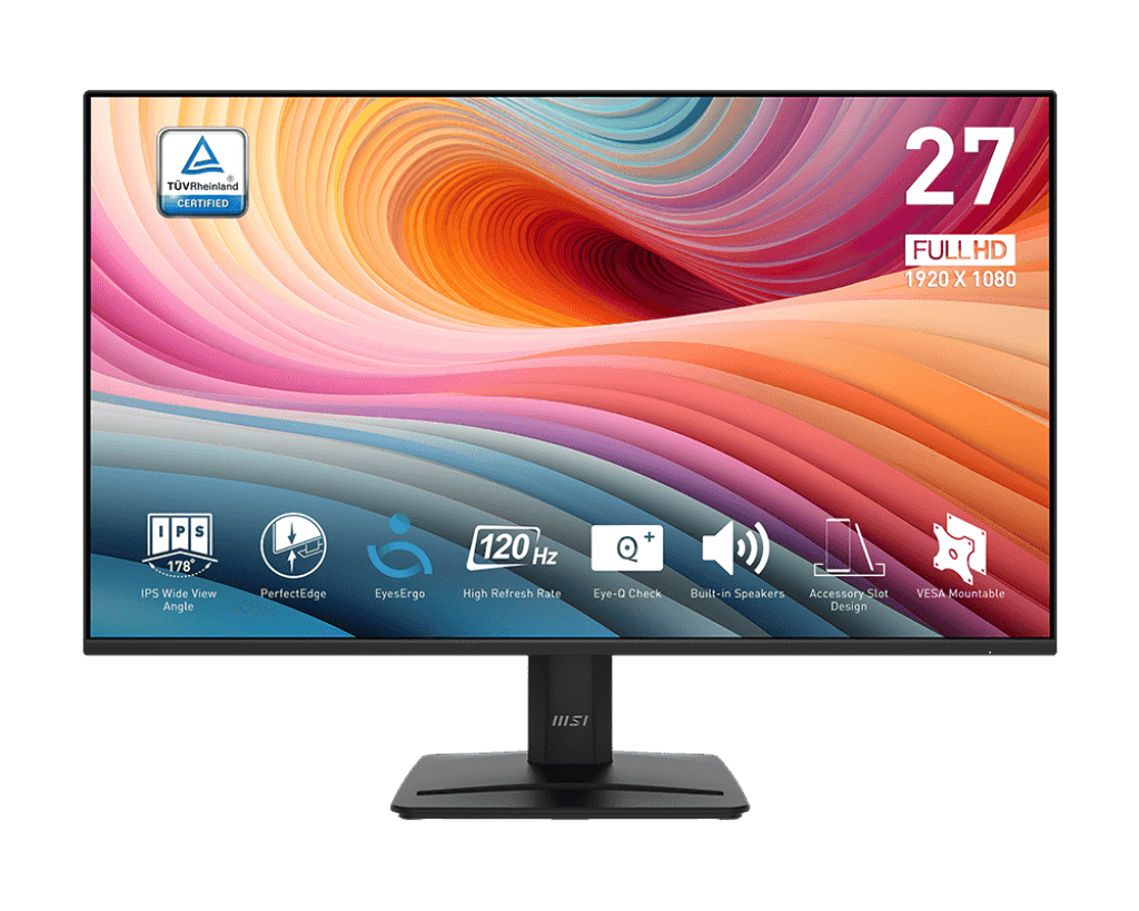 MONITOR MSI PRO MP275 E2 • 27" FULL HD • 75HZ • PANEL IPS PARA COLORES PRECISOS • DISEÑO PROFESIONAL • IDEAL PARA OFICINA, PRODUCTIVIDAD Y USO MULTIMEDIA PRO-MP275-E2 - SMART BUSINESS