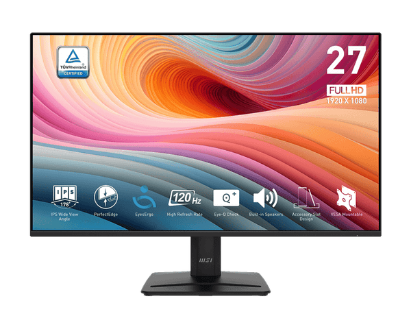 MONITOR MSI PRO MP275 E2 • 27" FULL HD • 75HZ • PANEL IPS PARA COLORES PRECISOS • DISEÑO PROFESIONAL • IDEAL PARA OFICINA, PRODUCTIVIDAD Y USO MULTIMEDIA PRO-MP275-E2 - SMART BUSINESS