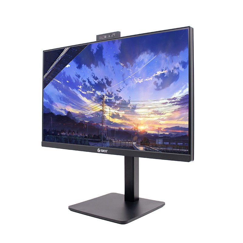 Monitor plano gaming TEROS TE - 2416CS, QHD IPS, 100Hz, HDMI, DP, Audio out, Cámara 5MP TE2416CS - SMART BUSINESS
