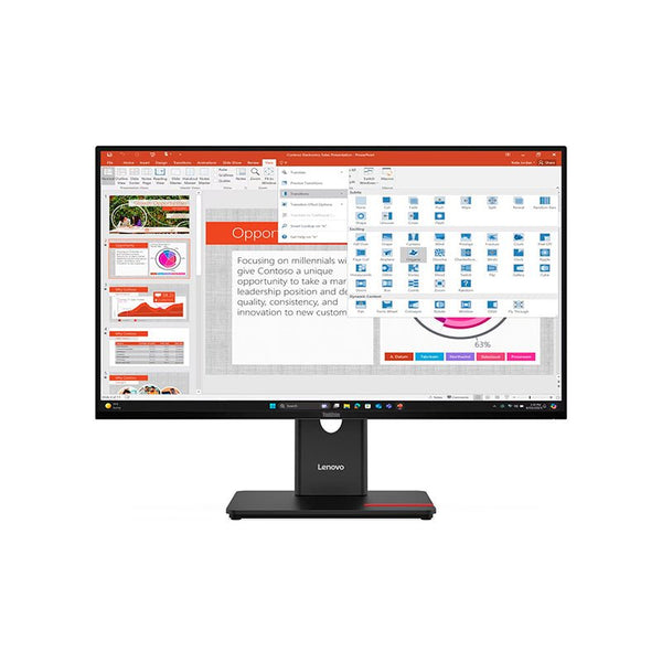 Monitor Plano Lenovo ThinkVision T27 - 40, 27" WLED FHD IPS/HDMI/DP/VGA/USB - C/USB - B/USB - A x3 64A5MAR6LA - SMART BUSINESS