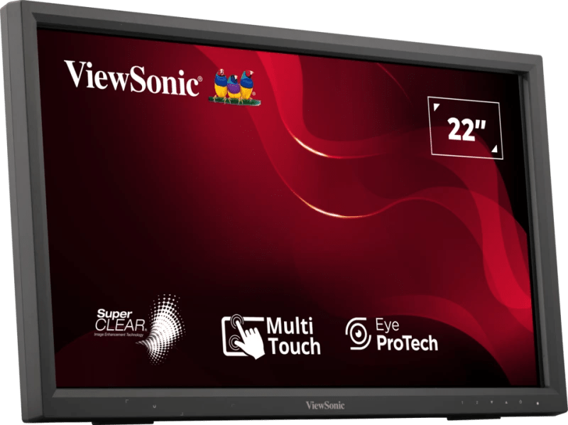 MONITOR VIEWSONIC TD2223 22″ FULL HD – PANTALLA TÁCTIL IR 10 PUNTOS, CRISTAL RESISTENTE 7H, CONECTIVIDAD HDMI/VGA/DVI, IDEAL PARA KIOSCOS Y USO PROFESIONAL BB-TD2223 - SMART BUSINESS