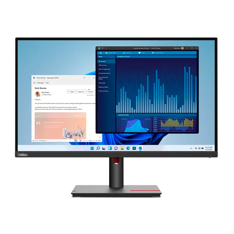 MONITOR LENOVO T22I-30 LED 21.5", 1920X1080 FULL HD, 60HZ, HDMI/DISPLAYPORT, NEGRO