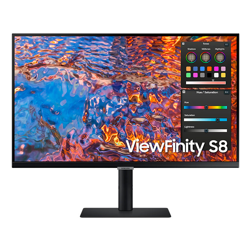 MONITOR SAMSUNG VIEWFINITY S8 27" 4K UHD IPS, THUNDERBOLT 4, HDR10, ALTAVOCES INTEGRADOS, SOPORTE ERGONÓMICO, CONEXIÓN LAN, USB-A, HDMI, GARANTÍA 36 MESES