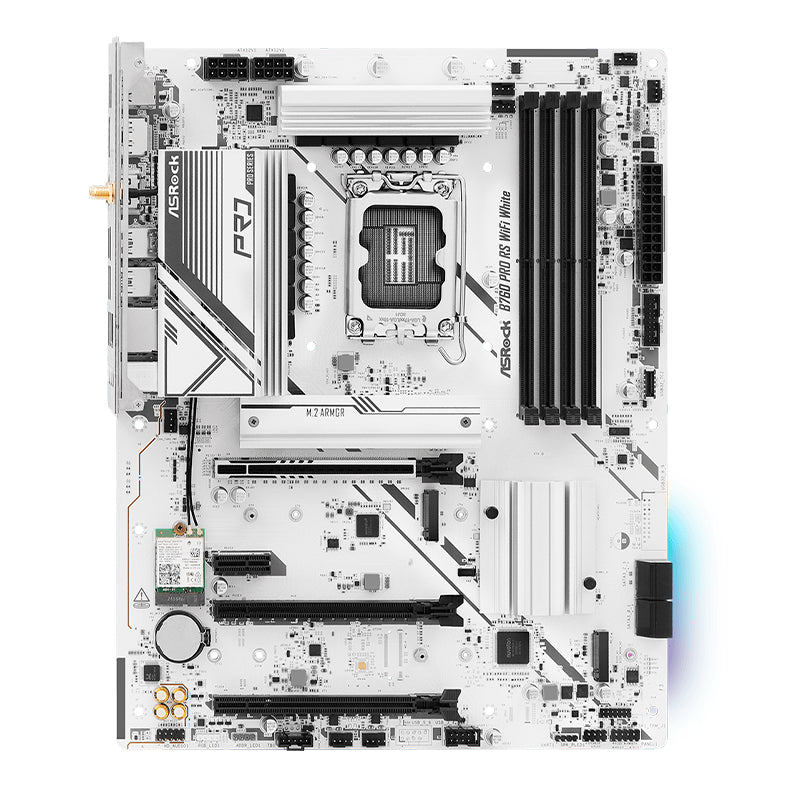 MOTHERBOARD ASROCK B760 PRO RS WIFI WHITE, CHIPSET INTEL B760, LGA1700, ATX B760 PRO RS WIFI WHITE - SMART BUSINESS
