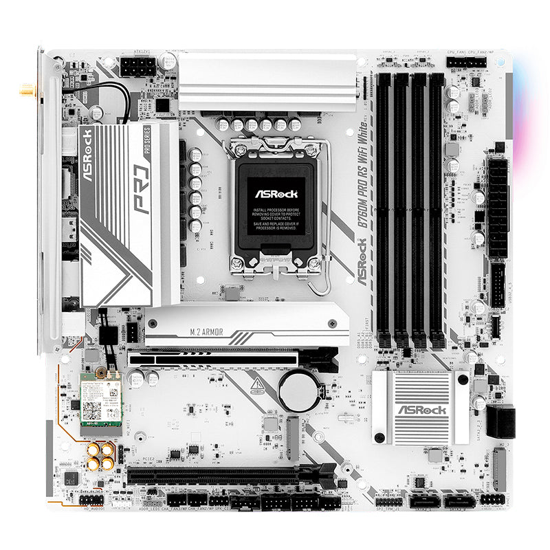 MOTHERBOARD ASROCK B760M PRO RS WIFI WHITE CHIPSET INTEL B760 LGA1700 MATX WI - FI INTEGRADO Y DISEÑO ELEGANTE B760M PRO RS WIFI WHITE - SMART BUSINESS
