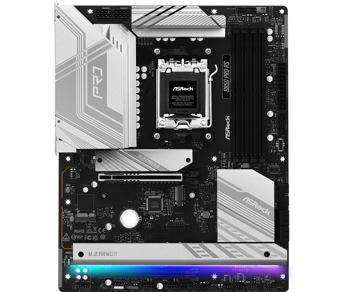 MOTHERBOARD ASROCK B850 PRO RS, CHIPSET AMD B850, SOCKET AM5, ATX, COMPATIBLE DDR5, USB - C B850 PRO RS - SMART BUSINESS