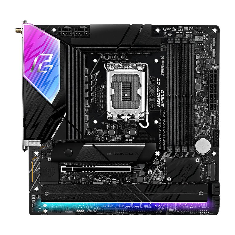 MOTHERBOARD ASROCK B860M LIGHTNING WIFI INTEL B860 LGA 1851 HDMI DP ATX GAMING B860M LIGHTNING WIFI - SMART BUSINESS